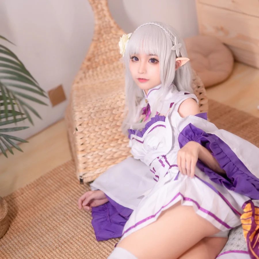 蠢沫沫  NO.004 艾米利亚cos美到窒息！神仙美图，作品还原度拉满