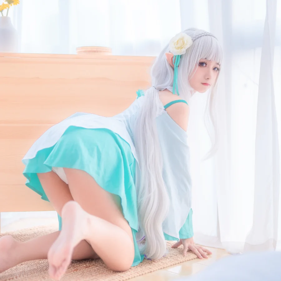 蠢沫沫 – NO.032 绿睡衣写真超吸睛！在线看cosplay作品不踩坑攻略