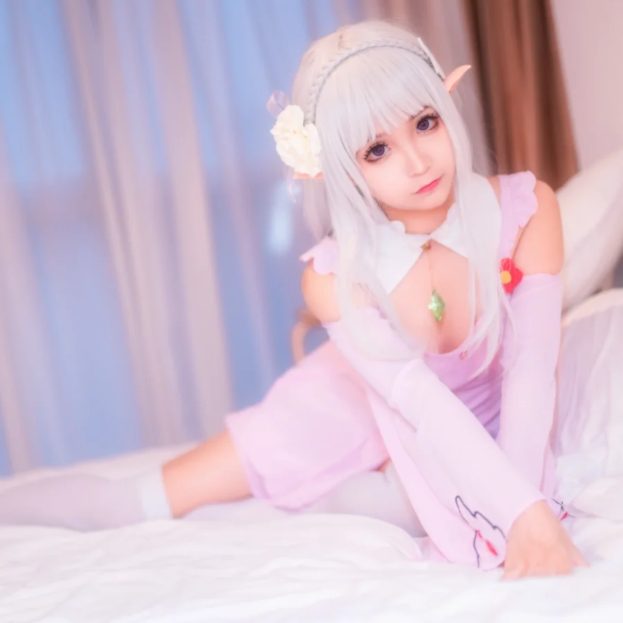 蠢沫沫 – NO.005 艾米莉亚的睡衣造型太绝！全集套图里藏着软萌精灵感