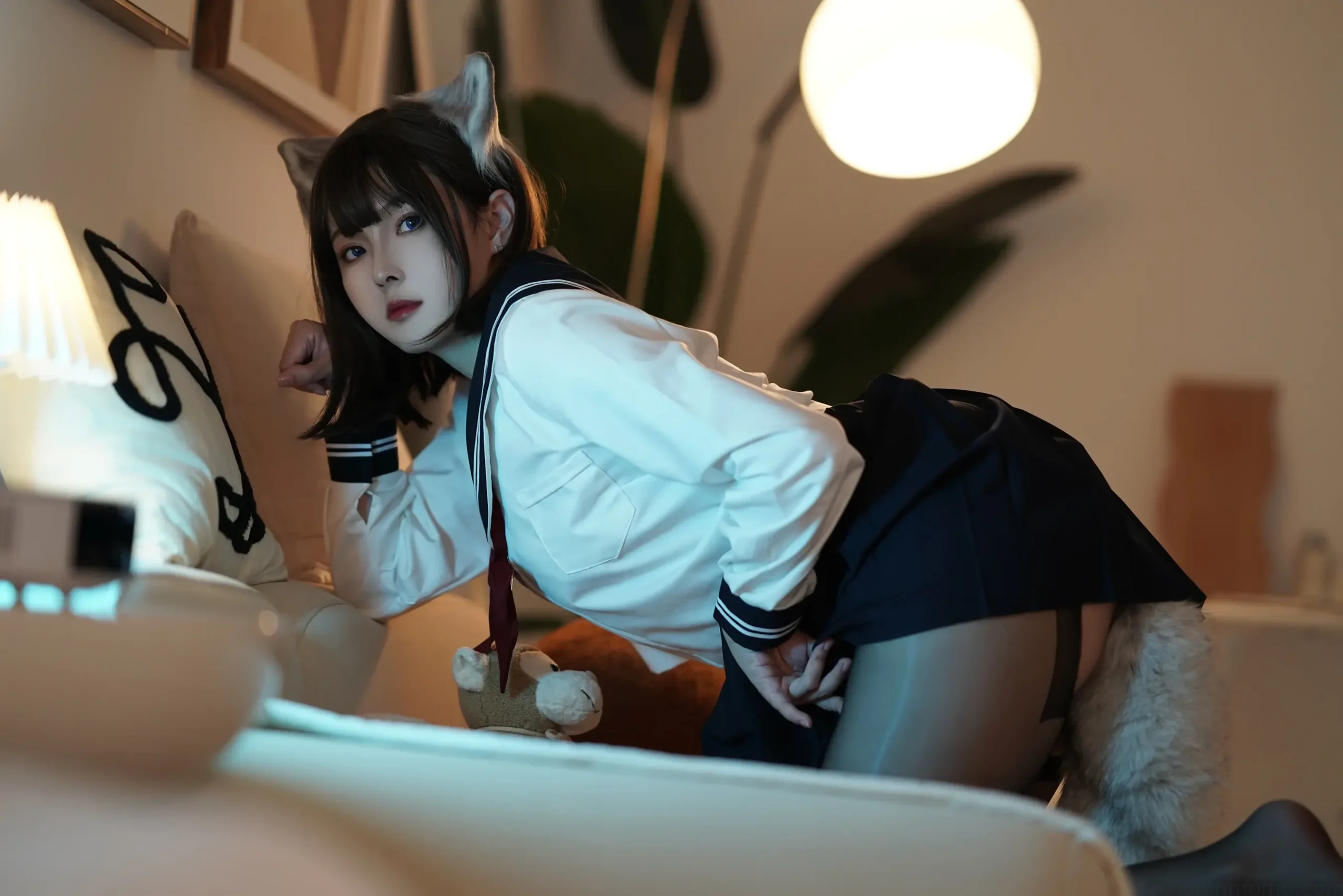 Natsuko夏夏子猫耳女仆与圣诞装写真记录 一组被反复翻看的cosplay画面 7 Natsuko夏夏子大尾巴猫全集作品