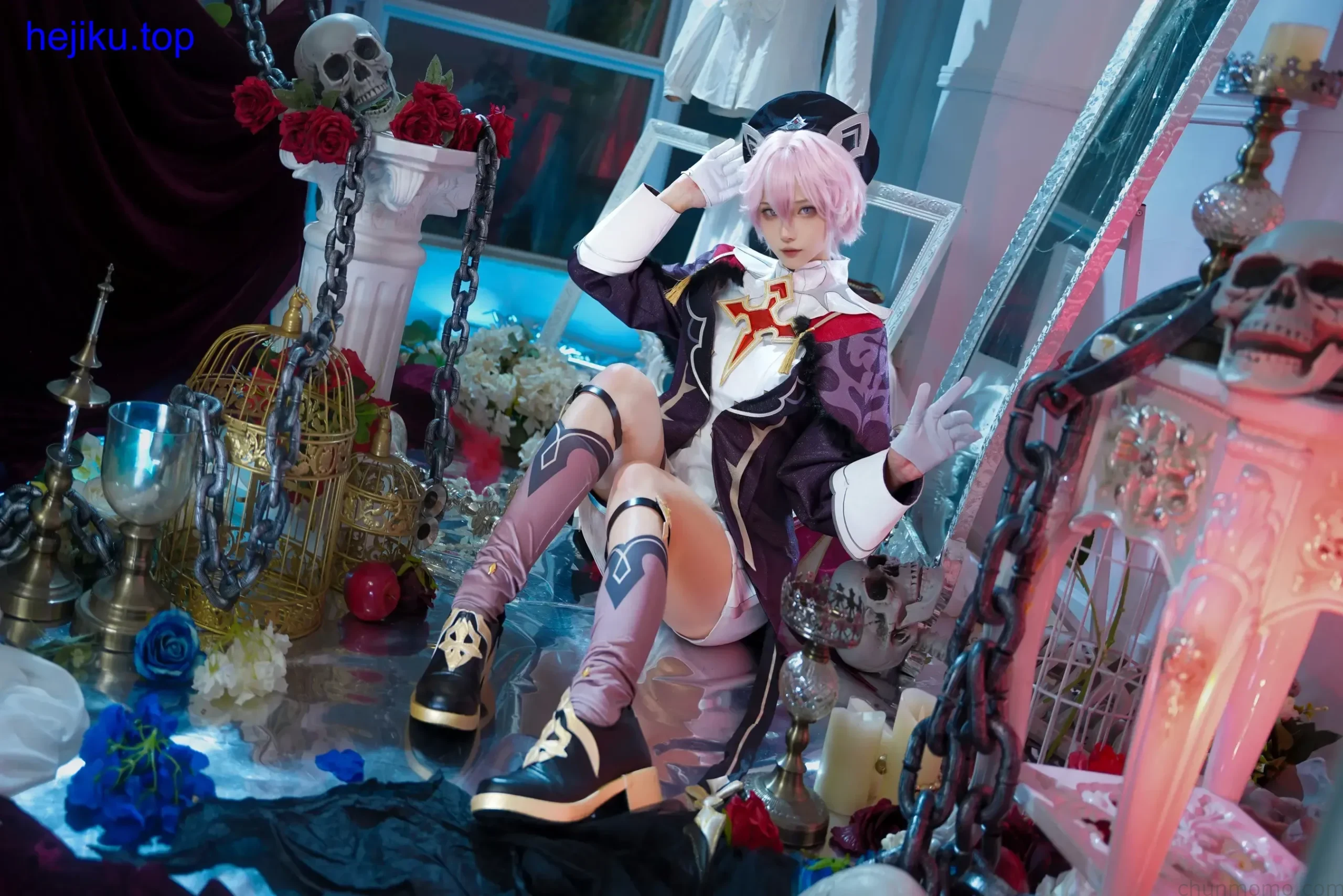 seya狮砸cos有哪些?武藏泳装、柴郡图包与珊瑚宫心海写真整理 5 seya狮砸武藏泳装高清图