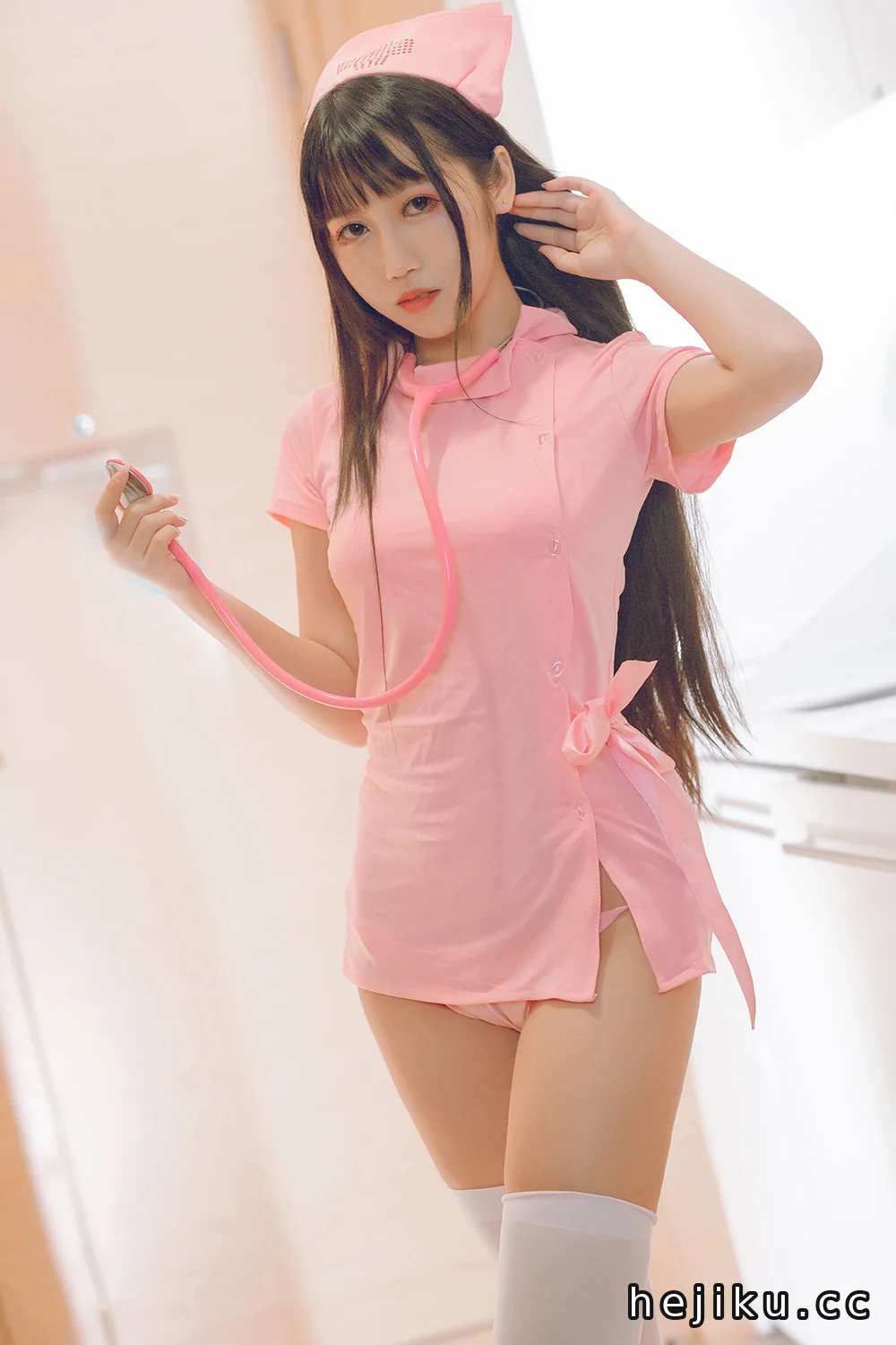 不呆猫 粉色衬衣女友COSPLAY图片包合集[持续更新]